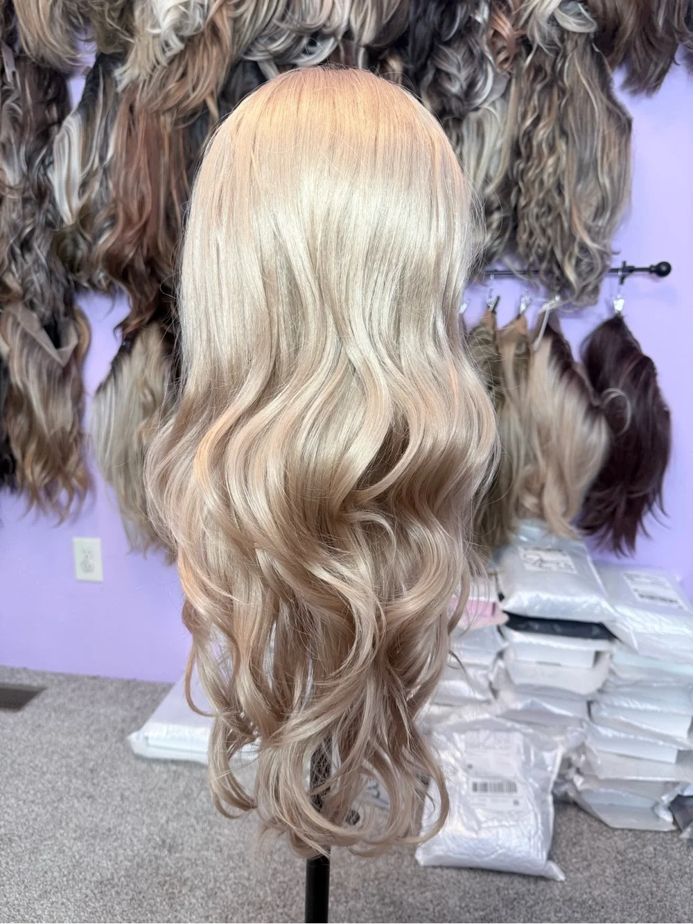 Marisol Long Pre-Cut U Part Diamond Lace Synthetic Wig — Milk Tea Blonde DWY